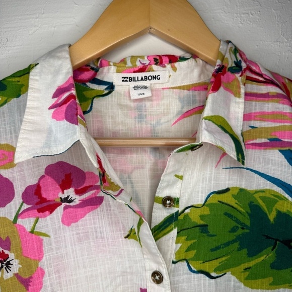 Billabong Crystal Waterfalls Shirt Button Down Size Large - Picture 3 of 8